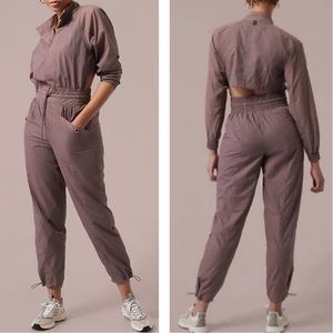 Alicia Keys X Athleta NEW Smokey‎ Purple Utility Windbreaker Style Jumpsuit Sz 2